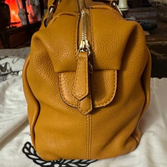 MCM Women's Satchel in Vibrant Orange - Picture 9 of 15